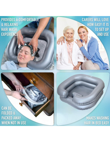 Basin Inflable para Lavado de Cabello Circa Air - Plateado