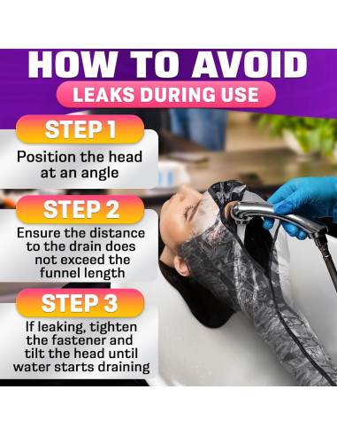 Embudo de Lavado de Cabello AZZORI - Gorro y Lavabo Portátil