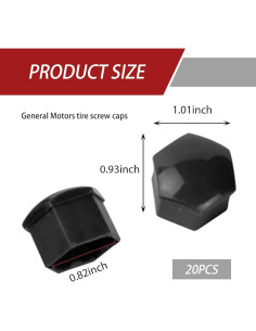21 Tapas Protectores de Tornillo de Neumático Yumfugu 1.88 cm 2