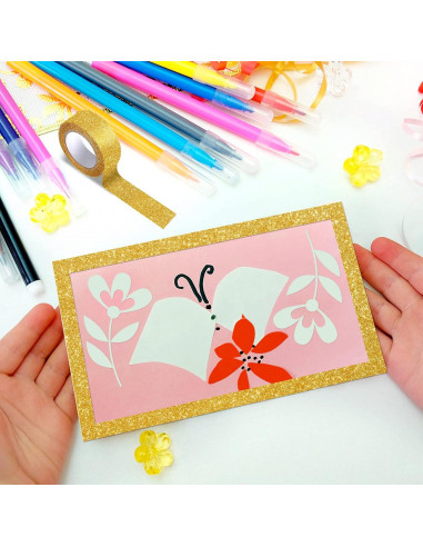 3 Rollos de Cinta Washi Dorada Hapy Shop 15mm x 5m