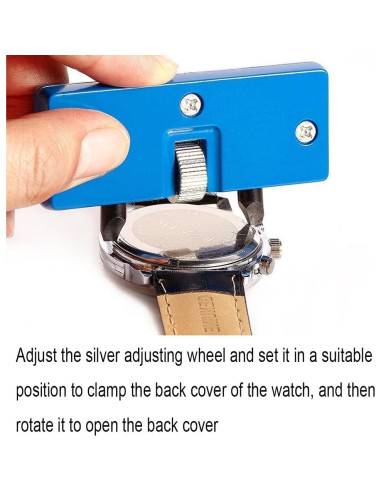 Abridor de Tapa de Reloj Ajustable FENGMANG Acero Inoxidable