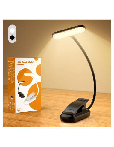 Luz de Lectura Recargable IOHFO con Clip, 3 Temperaturas, 80h