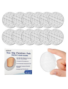 Almohadillas Antideslizantes iQIHAN 12 Piezas 40mm Transparentes