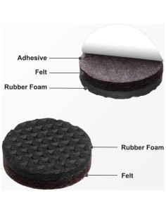 Almohadillas Antideslizantes Yelanon 56 pcs Redondas y Cuadradas 2