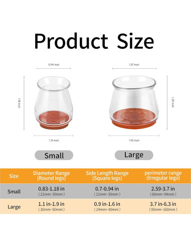 Cubiertas de patas de silla de silicona Jedroc 32 unidades