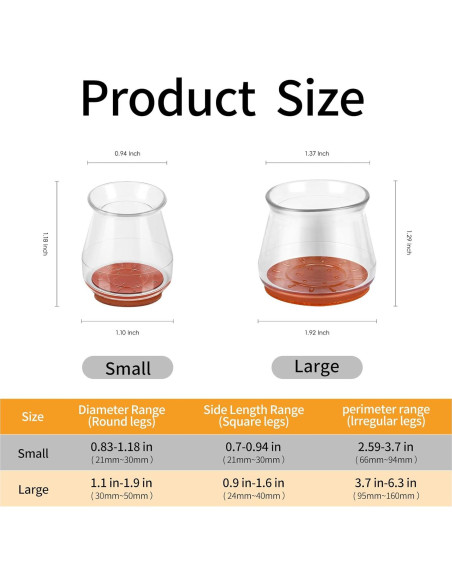 Cubiertas de patas de silla de silicona Jedroc 32 unidades
