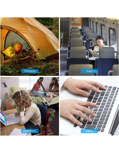 Luz de Libro Recargable USB LOAMO Mini LED Flexible 4 Niveles