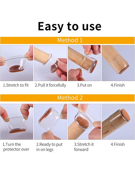 Cubiertas de patas de silla de silicona Jedroc 32 unidades