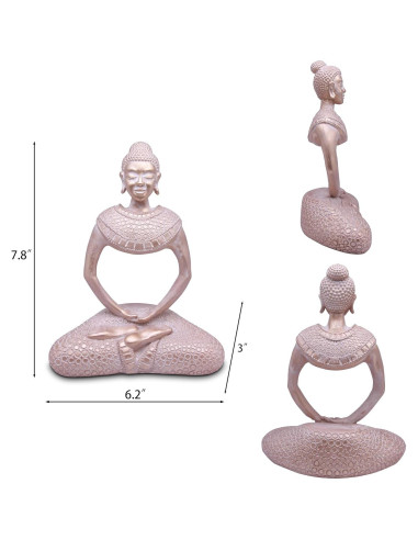 Estatua de Buda de latón HCCMLOVE 19.81 cm decoración hogar