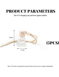 5 Ambientadores de Aire para Coche SHMZK Corazón 8ml 2