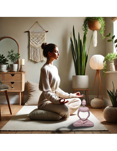 Estatua de Buda de latón HCCMLOVE 19.81 cm decoración hogar