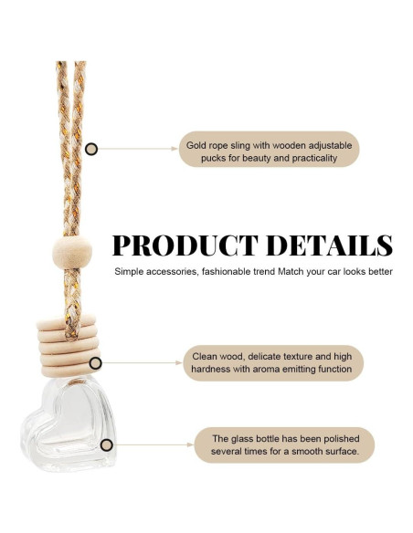 5 Ambientadores de Aire para Coche SHMZK Corazón 8ml