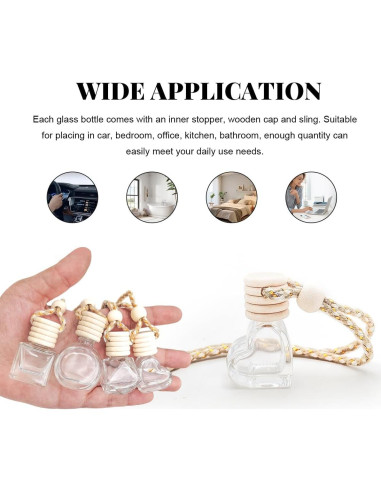 5 Ambientadores de Aire para Coche SHMZK Corazón 8ml