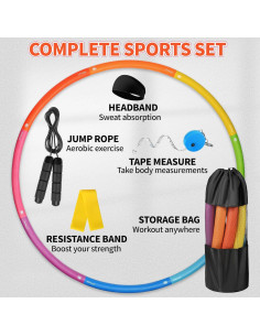 Aro de Ejercicio Phobby HOOP V2 1.27kg Ajustable con Cuerda 2