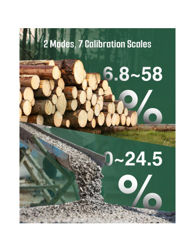 Medidor de Humedad de Madera TESMEN TWM-186 Portátil Verde