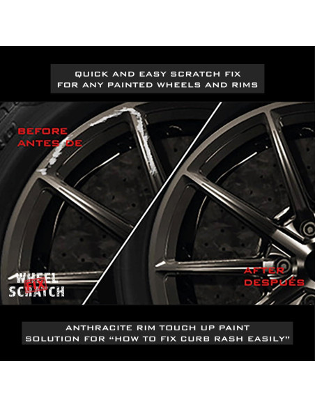 Kit de Reparación de Rasguños para Llantas Wheel Scratch Fix Antracita