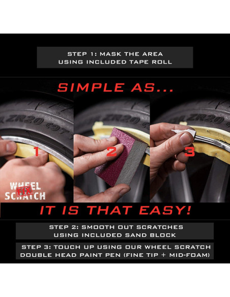 Kit de Reparación de Rasguños para Llantas Wheel Scratch Fix Antracita