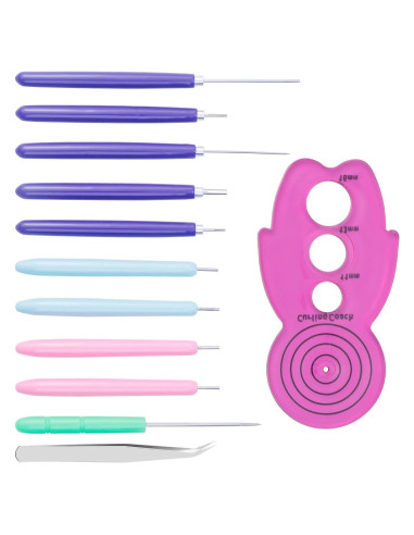 Juego de herramientas de quilling Abvsdu 12 PCS para manualidades