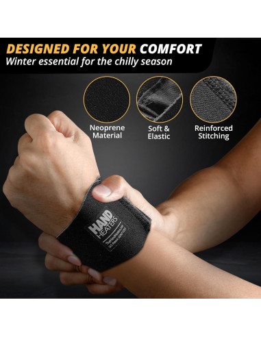 Muñequera Calentadora T Built con 4 Calentadores Desechables