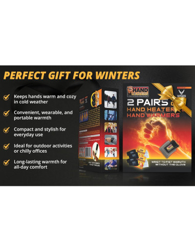 Muñequera Calentadora T Built con 4 Calentadores Desechables