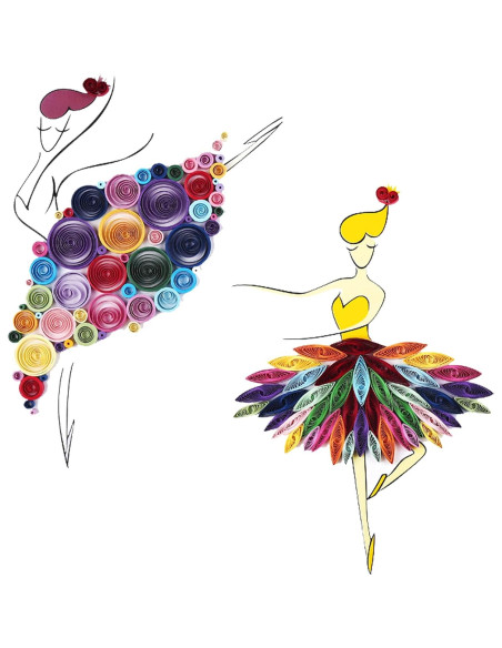 Kit de Papel Quilling Woohome 48 Piezas, Herramientas y Plantillas