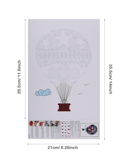 Kit de Papel Quilling Woohome 48 Piezas, Herramientas y Plantillas