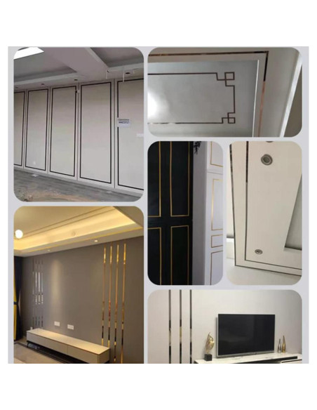 Bisel de Espejo Negro Autoadhesivo 1.27cm x 5m SHUANGQI