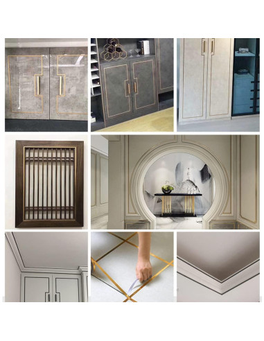 Bisel de Espejo Negro Autoadhesivo 1.27cm x 5m SHUANGQI