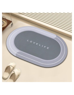 Alfombra de baño antideslizante YCTMALL gris 67.8x42.9cm