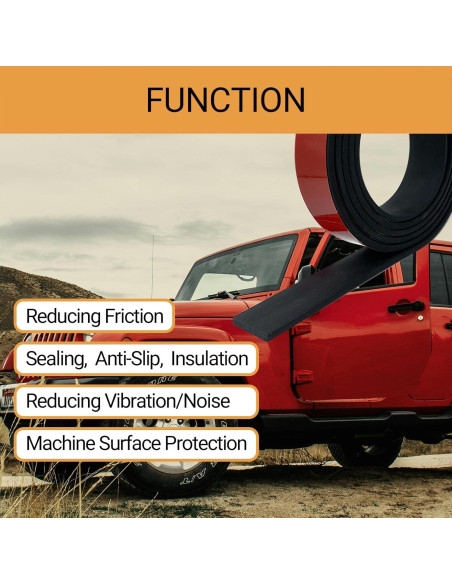 Tira de Sellado de Goma PACIXU 3.05 m Negro Aislamiento
