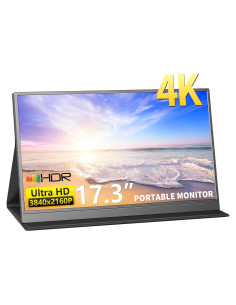 Monitor Portátil 4K MAGICRAVEN 17.3" IPS 400 Nits