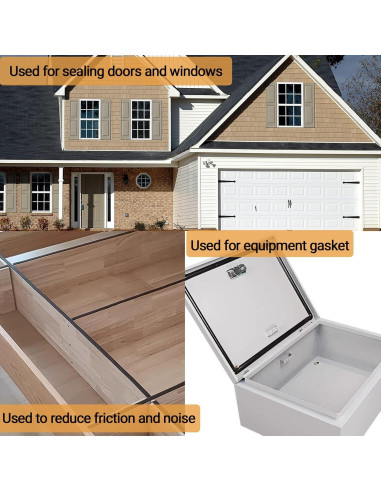 Tira de Sellado de Goma PACIXU 3.05 m Negro Aislamiento