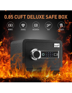 Caja Fuerte Biométrica Tenamic TC25 0.85 Pies Cúbicos Acero 2