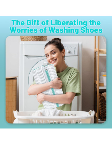 Bolsa de Lavado de Zapatos XXL ZEPHYRION - 2 Piezas Blanca