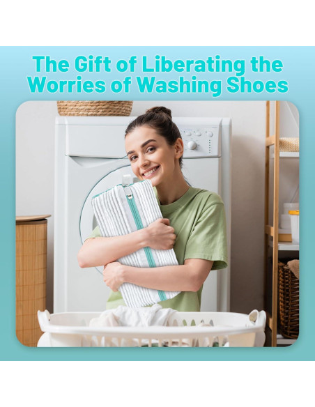 Bolsa de Lavado de Zapatos XXL ZEPHYRION - 2 Piezas Blanca Bolsa de Lavado de Zapatos XXL ZEPHYRION - 2 Piezas Blanca