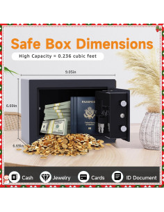 Caja Fuerte Electrónica XPEDITION Negra 0.24 Pies Cúbicos 2