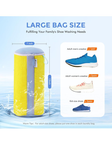 Bolsa de Lavado de Zapatos Teletrogy Amarilla 2 Pcs 33cm