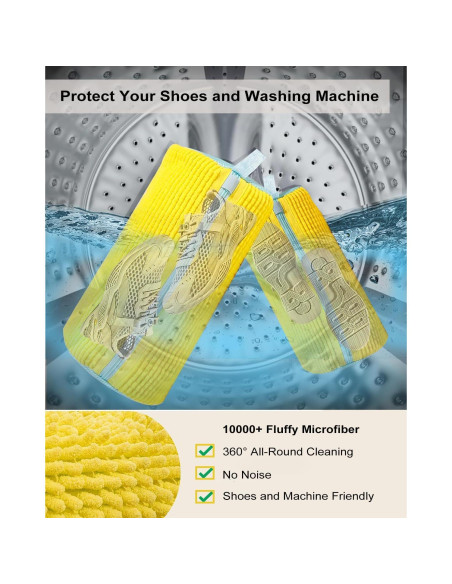 Bolsa de Lavado de Zapatos Tubasion 2 Piezas Amarillo 360