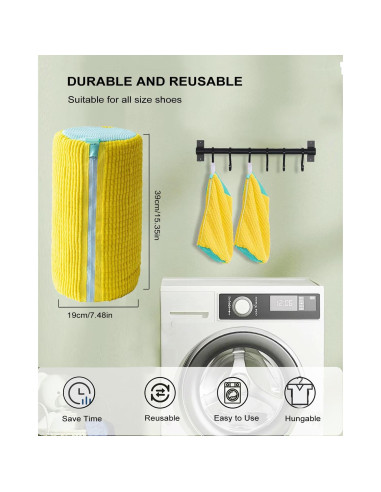 Bolsa de Lavado de Zapatos Tubasion 2 Piezas Amarillo 360