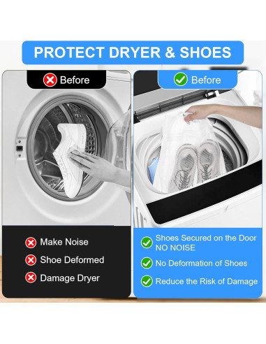 Bolsa de Malla para Secar Zapatos Lnngub 35x40cm Reutilizable