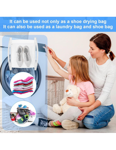 Bolsa de Malla para Secar Zapatos Lnngub 35x40cm Reutilizable