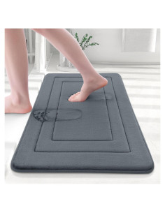 Alfombra de Baño Arotive 76x51 cm Espuma de Memoria Gris