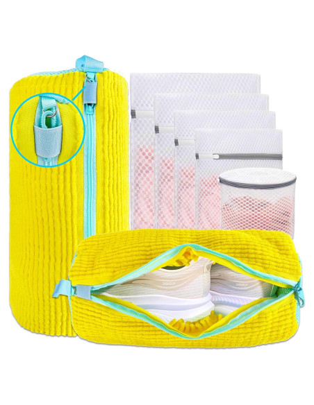 Bolsa de Lavado de Zapatos CNEYSID - 2 Unidades Amarillas Bolsa de Lavado de Zapatos CNEYSID - 2 Unidades Amarillas