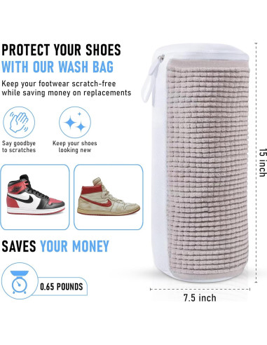 Bolsa de Lavado de Zapatos Farabi 2 Pcs Reutilizable 40x27 cm