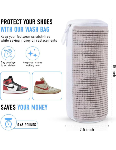 Bolsa de Lavado de Zapatos Farabi 2 Pcs Reutilizable 40x27 cm Bolsa de Lavado de Zapatos Farabi 2 Pcs Reutilizable 40x27 cm