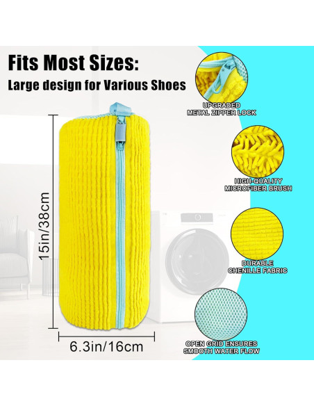 Bolsa de Lavado de Zapatos CNEYSID - 2 Unidades Amarillas Bolsa de Lavado de Zapatos CNEYSID - 2 Unidades Amarillas