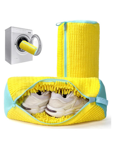 Bolsa de Lavado de Zapatos Zeewoo 2 Piezas Amarilla 39x19cm