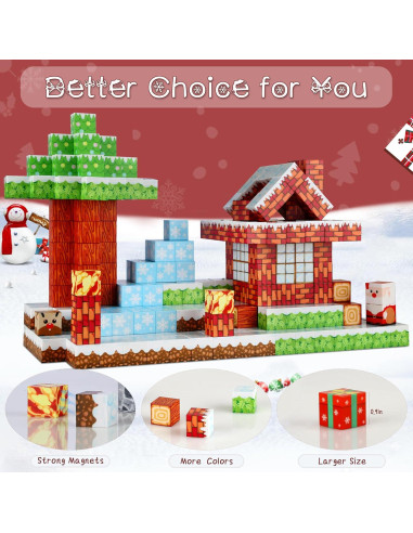 Bloques Magnéticos 100PCS QCCX Juguetes Educativos 3 a 10 Años