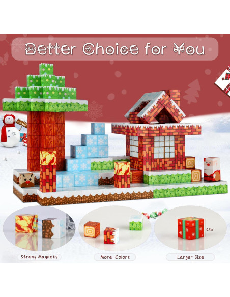 Bloques Magnéticos 100PCS QCCX Juguetes Educativos 3 a 10 Años