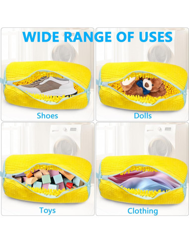 Bolsa de Lavado de Zapatos Zeewoo 2 Piezas Amarilla 39x19cm